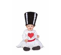 My Other Me Déguisement de mariée du monstre pour bébé fille avec robe et bonnet en blanc et rouge, taille 12-24 mois. Une touche de tendresse effrayante pour Halloween