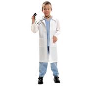 My Other Me Déguisement de médecin unisexe pour enfant avec chemise, pantalon et blouse en bleu et blanc, taille 7-9 ans. Transformez chaque jeu en une grande aventure médicale
