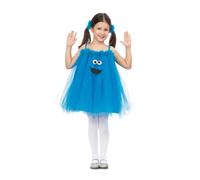 My Other Me Déguisement de monstre bleu avec robe en tulle style tutu et chouchous taille 5-6 ans. Look amusant pour faire sourire n'importe quelle fête d'enfant