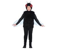 My Other Me - Déguisement de mouche pour enfant en noir avec bonnet et t-shirt à ailes taille 5-6 ans. Un choix surprenant pour toute fête à thème