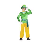 My Other Me Déguisement de Page pour enfant unisexe en jaune et vert avec bonnet, chemise, ceinture et pantalon, taille 5-6 ans. Parfait pour un carnaval plein de magie