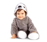 My Other Me Déguisement de paresseux pour bébé unisexe avec body gris avec détails de grands yeux et nez taille 0-6 mois. Aussi adorable qu'un câlin confortable dans la jungle
