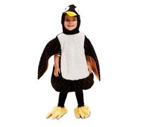My Other Me Déguisement de pingouin pour bébé unisexe, taille 1-2 ans. Comprend un bonnet avec yeux ronds et un bec jaune, une robe noire et blanche avec ailes et un couvre-pieds jaunes. Prêt à