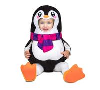 My Other Me Déguisement de pingouin unisexe pour bébé en noir et blanc avec costume, bonnet et chaussons taille 7-12 mois. Embrassez la tendresse du pôle Sud dans votre maison