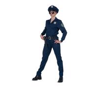 My Other Me Déguisement de policier pour femme, taille XL. Comprend un chapeau Kepi avec visière noire et un badge, une veste à rabat et des boutons dorés, une ceinture noire et une jupe plissée