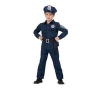 My Other Me Déguisement de policier pour fille, taille 7-9 ans. Comprend un pantalon et une chemise avec plaque, une casquette assortie avec badge et une ceinture avec étui noir.