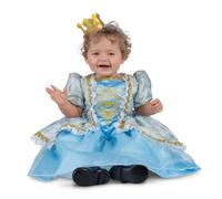 My Other Me Déguisement de princesse pour bébé fille bleue en robe avec jupon et bandeau avec couronne taille 7-12 mois. Faites sentir à votre petite fille la magie d'un conte de fées.