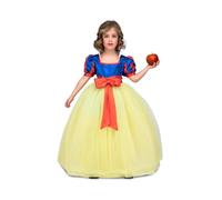 My Other Me Déguisement de princesse pour fille en jaune et bleu, avec robe, gants et cancan, taille 7-9 ans. Parfait pour les contes de fées les plus magiques