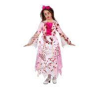 My Other Me Déguisement de princesse rouge et rose pour fille avec bandeau et robe taille 7-9 ans. Parfait pour une nuit magique d'Halloween pleine de charme sombre