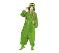 My Other Me Déguisement de pyjama Oscar le Grincheux unisexe taille 5-6 ans. Comprend une combinaison verte et une capuche avec visage intégral, fermeture éclair et élastiques aux poignets et aux