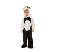 My Other Me - Déguisement de pyjama pour enfant Panda avec combinaison à capuche en noir et blanc, taille 5-6 ans. Embrassez le côté le plus adorable et moelleux !