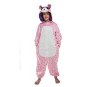 My Other Me - Déguisement de pyjama pour fille avec combinaison à capuche en blanc et rose, taille 10-12 ans. Parfait pour jouer dans les histoires les plus tendres de la jungle