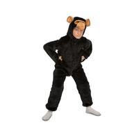 My Other Me - Déguisement de pyjama unisexe de chimpanzé en noir avec combinaison à capuche, taille 12-24 mois. Votre petit primate, parfait pour une jungle amusante