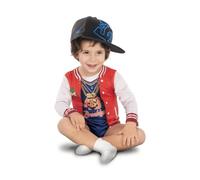 My Other Me Déguisement de rappeur avec combinaison rouge et blanc pour bébé unisexe taille 6 mois. Donnez une touche urbaine à vos premiers pas dans le style