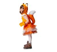 My Other Me Déguisement de renard pour fille en orange avec robe avec capuche, queue et moufles taille 3-4 ans. Faites ressortir votre côté le plus rusé et charmant.