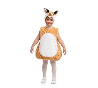 My Other Me Déguisement de renard unisexe avec bonnet et robe en blanc et orange pour enfant, taille 3-4 ans. Parfait pour profiter d'une journée pleine d'aventures et de nature