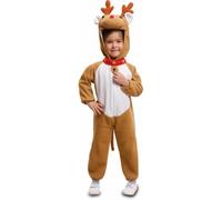 My Other Me Déguisement de renne unisexe pour enfant avec bonnet et combinaison en blanc et marron, taille 10-12 ans. Parfait pour créer des souvenirs inoubliables de ces fêtes