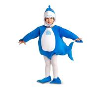 My Other Me Déguisement de requin unisexe pour enfant bleu avec body, chapeau et chaussons taille 3-4 ans. Laissez-vous emporter par le monde marin fascinant à chaque fête