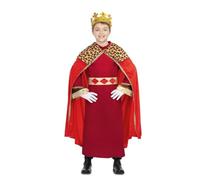 My Other Me Déguisement de roi magicien rouge avec cape, tunique et ceinture, taille 3-4 ans, parfait pour se plonger dans un conte de rois et fantaisie