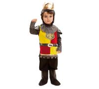 My Other Me Déguisement de roi pour enfant avec bourreau avec couronne, chemise et pantalon avec bottes en gris et noir, taille 5-6 ans. Vivez votre propre aventure médiévale