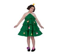 My Other Me Déguisement de sapin de Noël vert unisexe pour enfant avec bandeau avec étoile, robe avec figurines et accessoires pour chaussures, taille 5-6 ans. Faites briller les fêtes avec