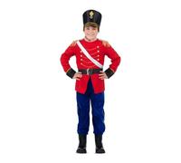 My Other Me Déguisement de soldat casse-noisette pour enfant, taille 5-6 ans, comprend une veste rouge, un pantalon bleu, une ceinture et un chapeau noirs, avec détails dorés. Classique de conte de