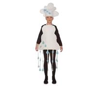 My Other Me Déguisement de tempête pour bébé unisexe, taille 3-4 ans. Comprend un chapeau blanc en forme de nuages, une salopette avec gouttes de pluie suspendues. Parfait pour les jours de pluie.