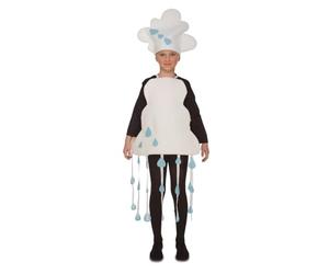 My Other Me Déguisement de tempête pour bébé unisexe, taille 3-4 ans. Comprend un chapeau blanc en forme de nuages, une salopette avec gouttes de pluie suspendues. Parfait pour les jours de pluie.