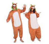 My Other Me Déguisement de tigre unisexe avec capuche en blanc et orange, taille ML. Réveillez votre côté sauvage et rugissez à n'importe quelle fête