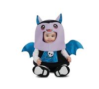 My Other Me Déguisement de vampire pour bébé unisexe avec costume, bonnet, chaussons et ailes en bleu et violet, taille 12-24 mois, une touche adorable pour Halloween