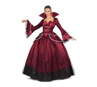 My Other Me Déguisement de vampire pour femme adulte avec robe et jupon grenat et noir taille S. Ajoutez une touche de mystère à vos nuits les plus sombres