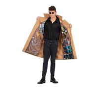 My Other Me Déguisement de vendeur d'étoiles pour adulte, unisexe, taille unique (XS à XL). Comprend un trench-coat avec intérieur illustré imprimé avec détails d'objets de contrebande.