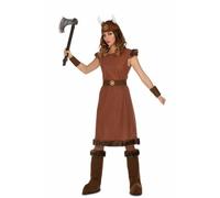 My Other Me Déguisement de viking marron pour adulte unisexe avec chapeau, robe, ceinture, poignets et couvre-bottes taille ML. Esprit guerrier pour célébrer vos fêtes avec puissance et style