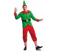 My Other Me Déguisement d'elfe pour homme adulte avec bonnet, chemise avec ceinture et pantalon taille S. Parfait pour éblouir les fêtes de Noël