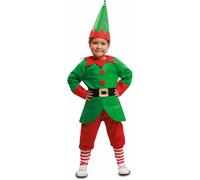 My Other Me Déguisement d'elfe unisexe pour bébé en rouge et vert avec bonnet, chemise avec ceinture et pantalon, taille 12-24 mois. Laissez libre cours à l'imagination de Noël