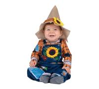 My Other Me Déguisement d'épouvantail unisexe avec bonnet et combinaison en bleu et orange pour bébé taille 24-36 mois. Transformez votre petit en l'épouvantail le plus charmant.