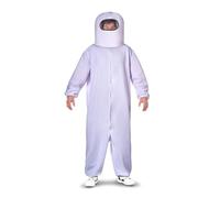 My Other Me Déguisement d'équipage spatial unisexe pour adulte en blanc avec costume avec poches et fermeture éclair et casque spatial taille XL. Explorez l'univers dans un style rétro futuriste