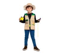 My Other Me Déguisement d'explorateur unisexe pour enfant, taille 3-5 ans. Comprend un chapeau beige, un gilet zippé et 4 poches, des jumelles, une boussole, un sifflet, une loupe et des autocollants