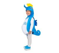 My Other Me Déguisement d'hippocampe unisexe pour bébé en bleu et blanc avec bonnet et combinaison, taille 12-24 mois. L'océan n'a jamais été aussi proche.
