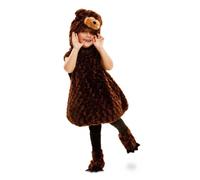 My Other Me Déguisement d'ours unisexe pour enfant avec bonnet, robe et chaussons de couleur marron, taille 5-6 ans. Parfait pour être le protagoniste de contes et d'aventures