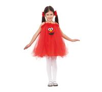 My Other Me Déguisement Elmo rouge pour fille avec robe en tulle style tutu et chouchous taille 3-4 ans. Parfait pour profiter d'un look tendre et amusant à n'importe quelle fête d'enfant