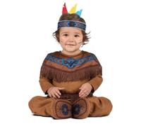 My Other Me Déguisement indien pour bébé unisexe en marron avec combinaison, bandeau et chaussons taille 7-12 mois. Faites de votre petit le protagoniste de la prochaine aventure.