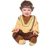 My Other Me Déguisement indien pour enfant avec combinaison et bandeau dans les tons jaunes et bruns taille 12-24 mois. Parfait pour les aventures les plus sauvages