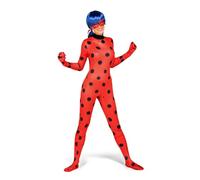 My Other Me Déguisement Ladybug rouge et noir pour femme avec combinaison, gants, couvre-bottes, masque, perruque, yo-yo et boucles d'oreilles taille S. Osez attirer tous les regards