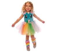My Other Me Déguisement licorne bleue colorée pour fille avec robe et jambières taille 3-4 ans. Éblouissez votre prochaine célébration avec des couleurs magiques