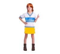 My Other Me Déguisement Nami pour fille avec perruque, t-shirt et jupe en blanc et orange, taille 10-12 ans, parfait pour des aventures amusantes