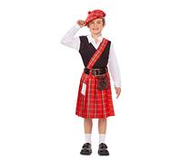 Mom Scottish Kids Costume Rouge 5-6 Years