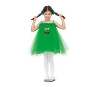 My Other Me Déguisement pour bébé fille Oscar le Grincheux vert avec robe en tulle style tutu et chouchous taille 12-24 mois. Choix doux et amusant pour briller lors de toute célébration d'enfant