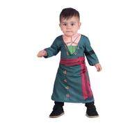 My Other Me Déguisement pour bébé Roronoa Zoro avec robe et pantalon de couleur verte, taille 24-36 mois, inspiré du courageux épéiste de l'anime.