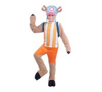 My Other Me Déguisement pour enfant avec bonnet, sac à dos, t-shirt, pantalon et couvre-bottes en bleu et orange, taille 7-9 ans. Plongez dans un monde d'aventures fabuleuses.